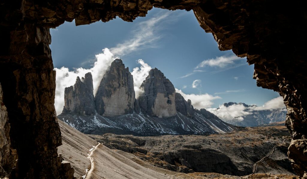panoramski pogled na Tre Cime
