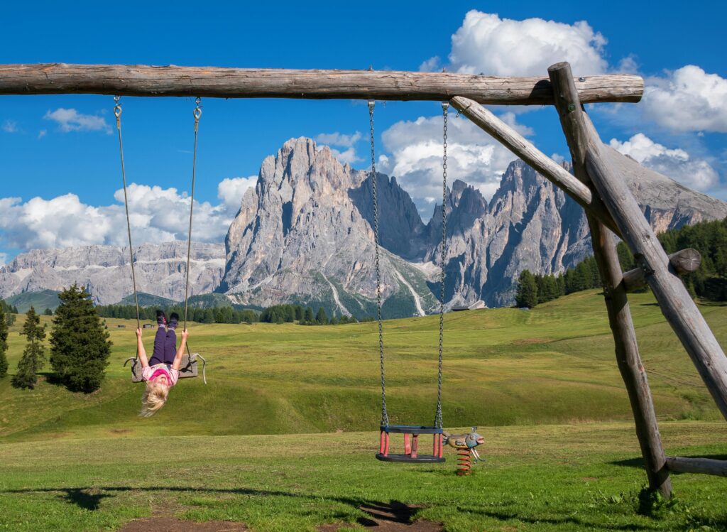Dolomiti z otroki