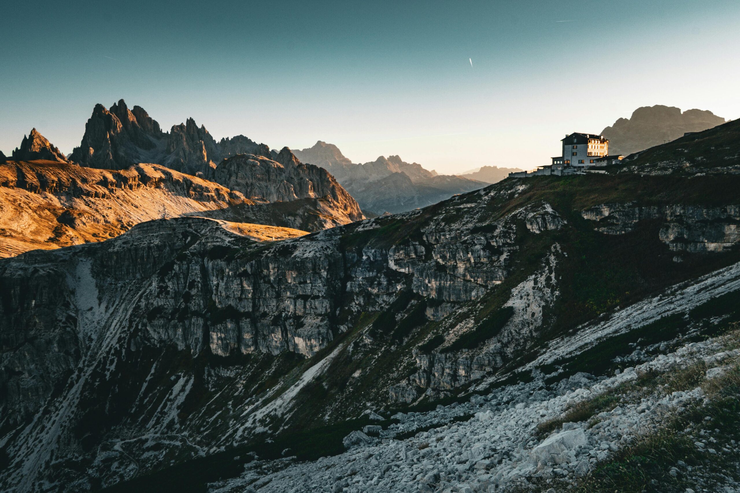 Rifugio Locatelli - Tre Cime sončni zahod